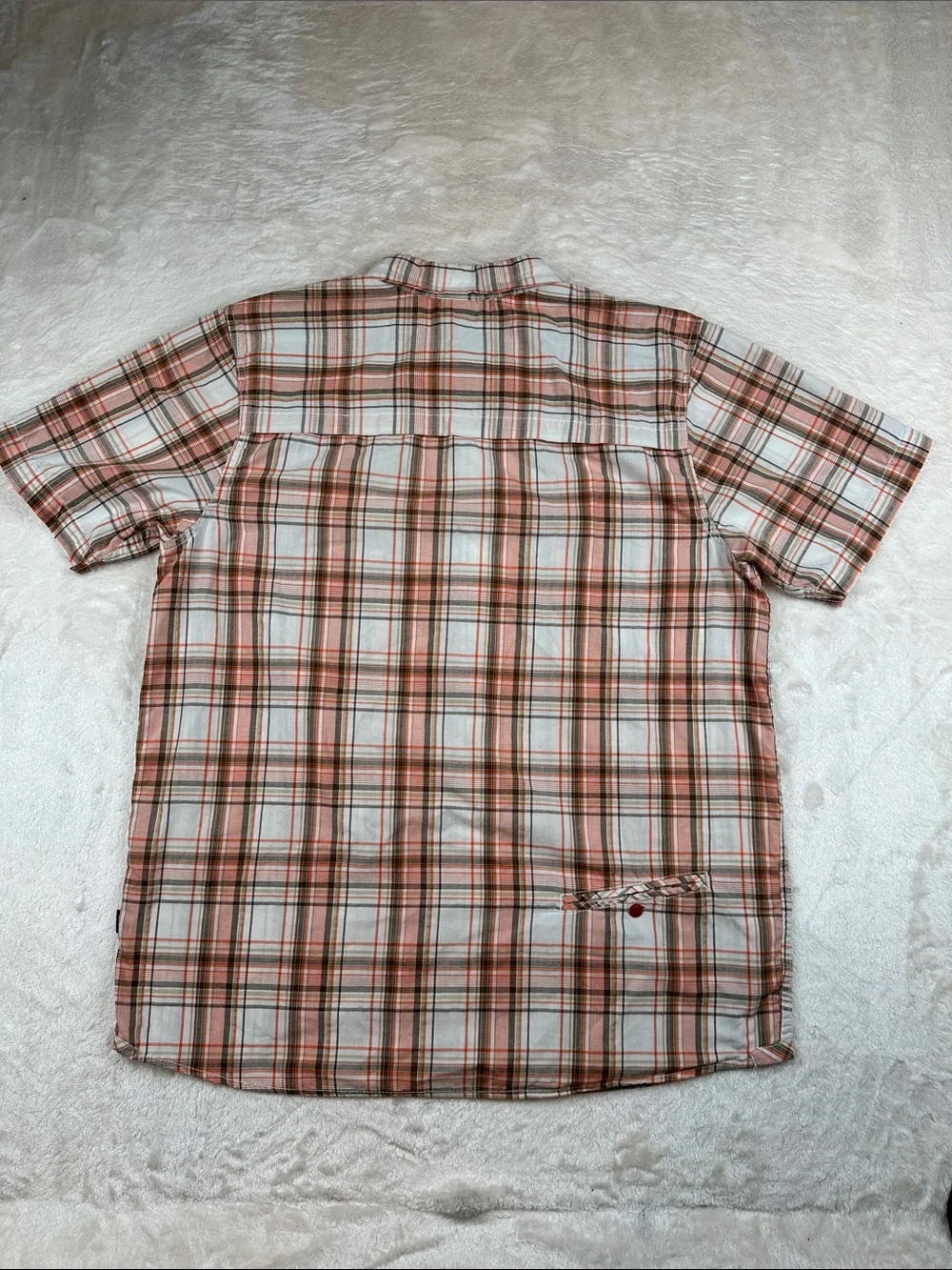 The North Face Size L Men's Short-Sleeve Plaid Button-Down Shirt | Business